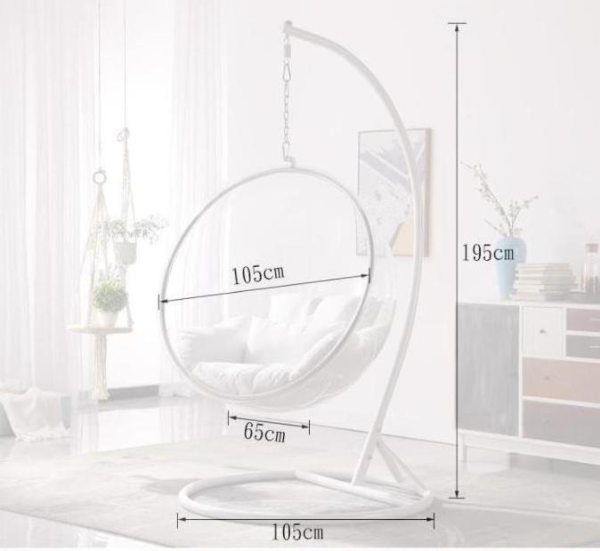 Hot Nordic Style Transparent Bubble Chair Hemisphere Hanging Chair Stainless Steel Bosun Chair for Living Room