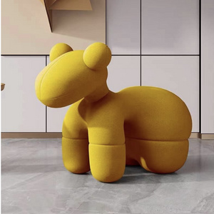 Italian Creative Design Customized Seat Pony Chair Animal-Inspired Stool Puppy Seat Pony Chair for Living Room