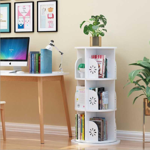 Rotating Bookshelf 360 Degree Rotatable Kids Bookshelf Home Furniture Revolving Storage Holders Racks Bookcase For Children