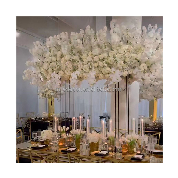 New Design Flower Panel Arrangements For Wedding Table Decoration Artificial Flower Runner Centerpiece