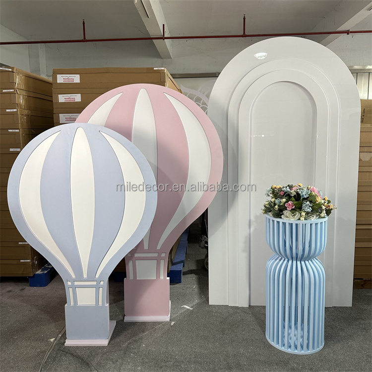 Popular Road Lead Circle Acrylic Backdrop Stand Hot Air Balloon Acrylic Backdrop For Wedding Decoration