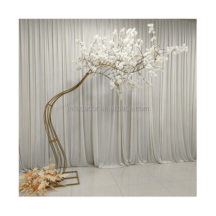 Events Decor Tall Metal Stand Cherry Tree Artificial Blossom Trees Centerpiece For Wedding Decoration