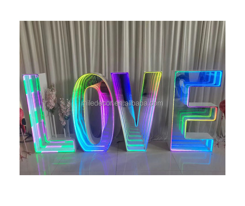 New Props Wedding Decor 4ft Led Big Numbers Giant Light Up Letters Led Marquee Alphabet Love Letters