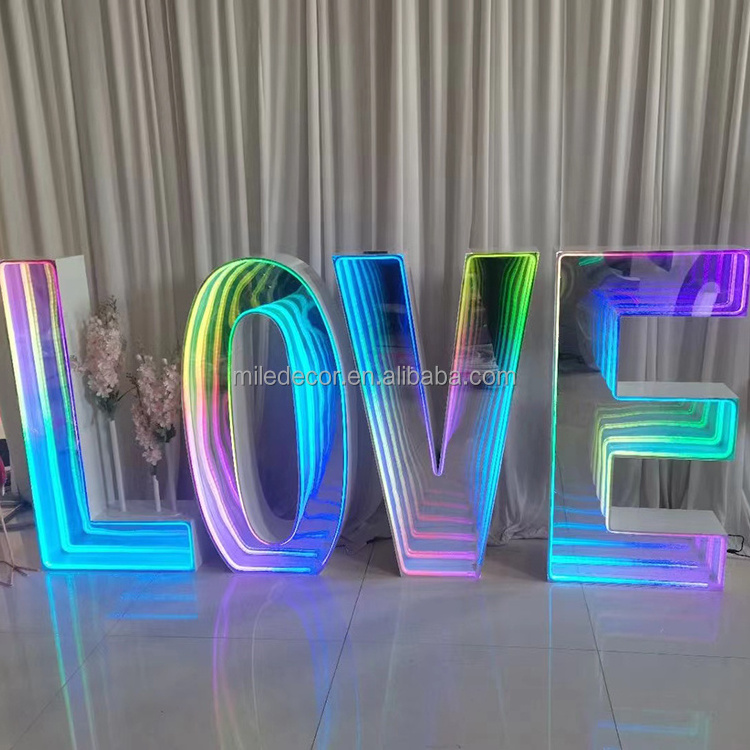 High Quality RGB 4ft Giant Large Light Up Marquee Neon Letters Numbers Led Number Lights For Birthday Party