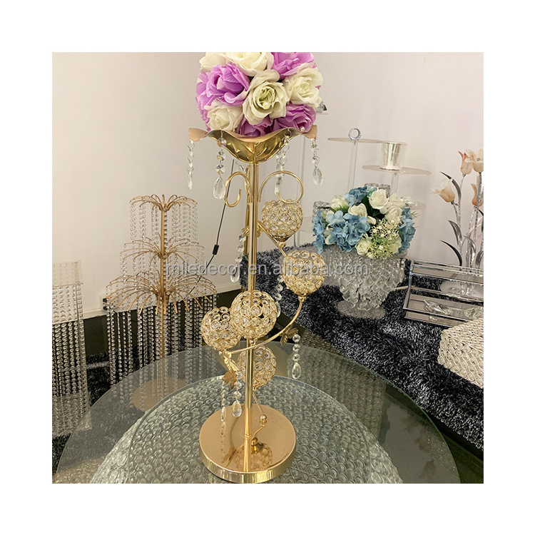 Hot Selling Modern Cheap Metal Candle Holders Golden Home Decors Table Centerpieces For Decoration