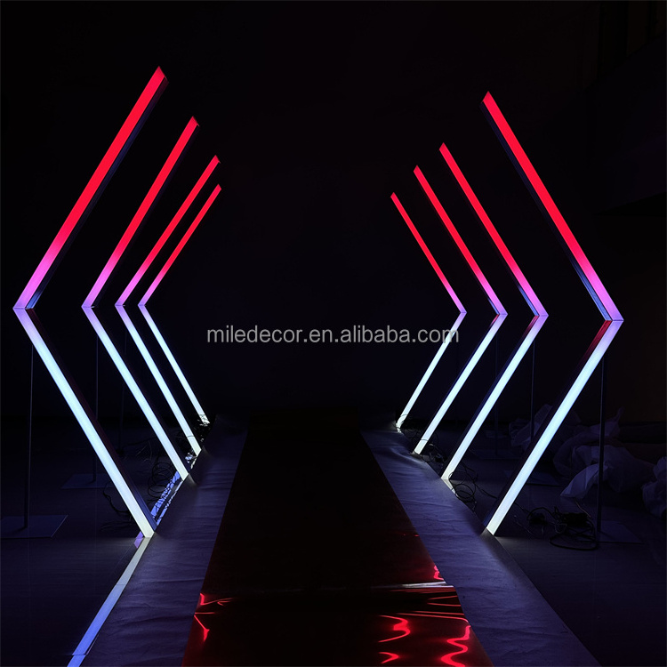 Factory Luminous Wedding Backdrop Arch Stand Time Tunnels Led Light Tunnel Arch For Decoration