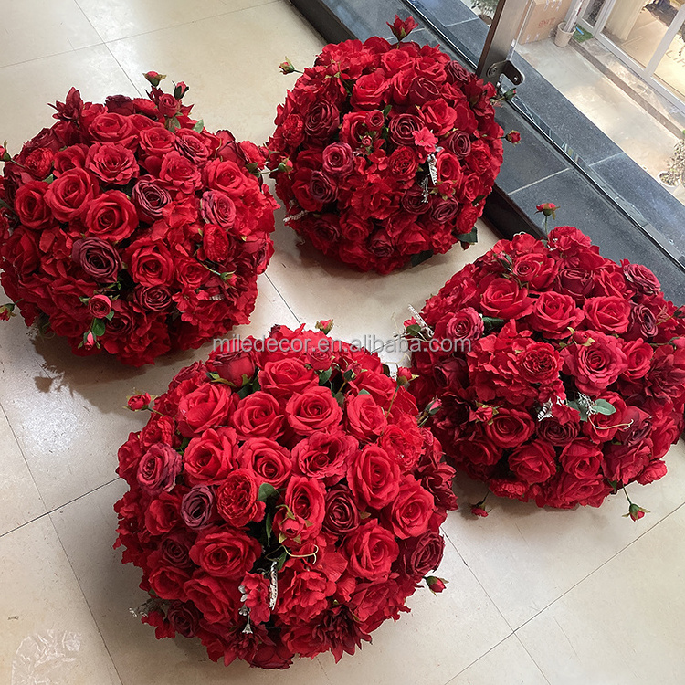 Artificial Arrangements Flower Ball Kissing Ball For Wedding Party Centerpieces Floral Foam Ball