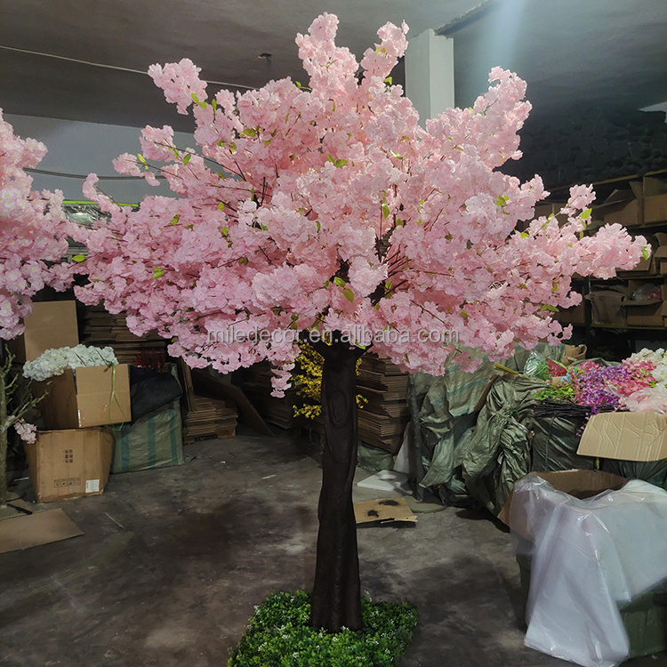 Events Decor Tall Metal Stand Cherry Tree Artificial Blossom Trees Centerpiece For Wedding Decoration