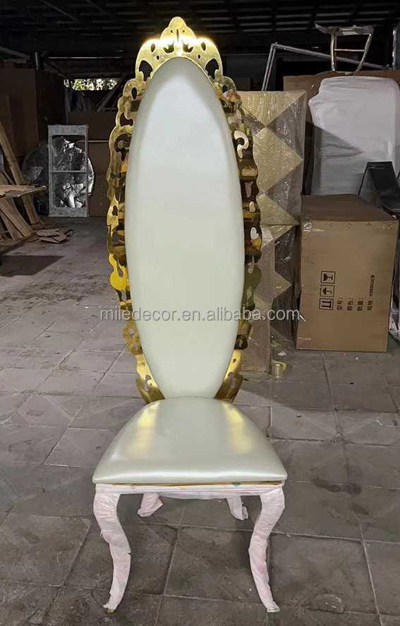 Wedding Supplies New Arrival Metal Chair Gold Chairs For Bride And Groom And New Couples