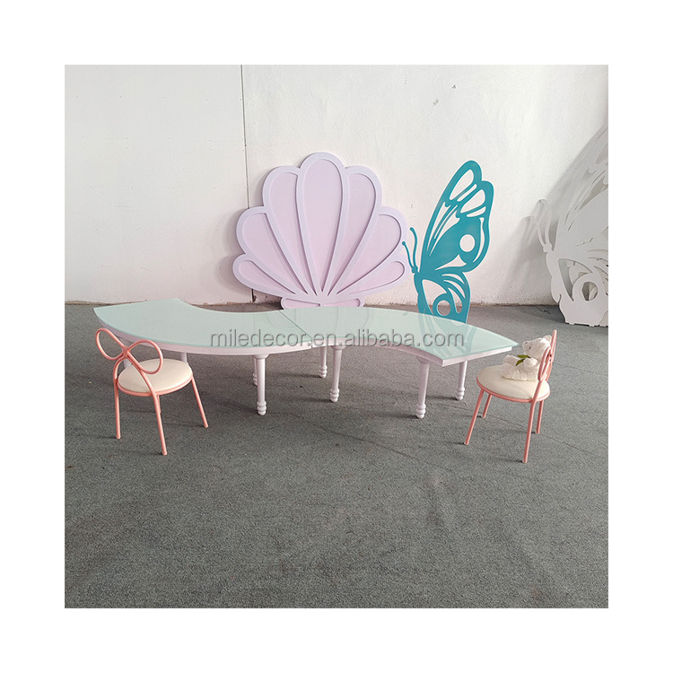 Wholesale Metal Children Table Four Quarters Kids Table Events Furniture For Party Dining