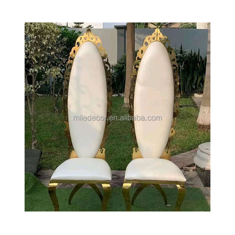 Wedding Supplies New Arrival Metal Chair Gold Chairs For Bride And Groom And New Couples