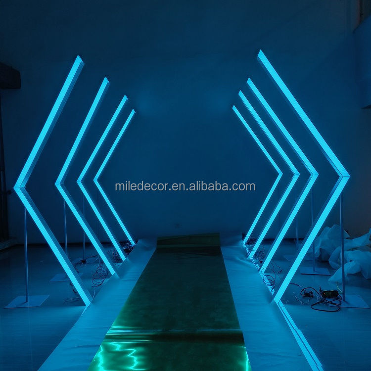 Factory Luminous Wedding Backdrop Arch Stand Time Tunnels Led Light Tunnel Arch For Decoration