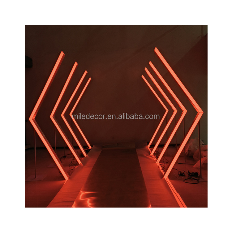 Factory Luminous Wedding Backdrop Arch Stand Time Tunnels Led Light Tunnel Arch For Decoration