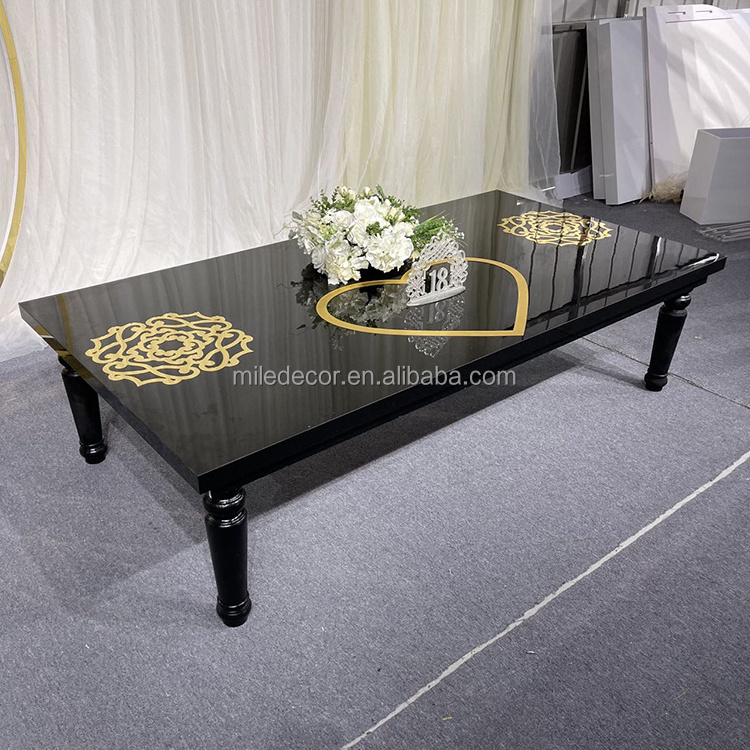 Wholesale Acrylic Children Table Furniture Rectangle Wedding Dining Event Kids Party Table