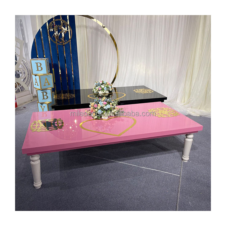 Wholesale Acrylic Children Table Furniture Rectangle Wedding Dining Event Kids Party Table