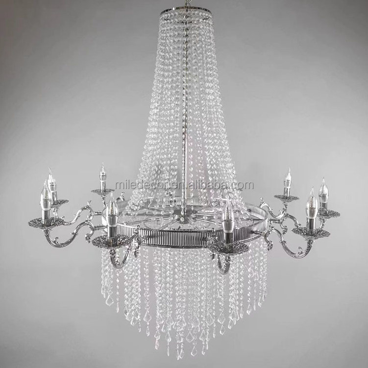 High Ceiling Modern Crystal Chandelier For Wedding Hotel Villa Led Lights Gold Silver Hanging Candelabra