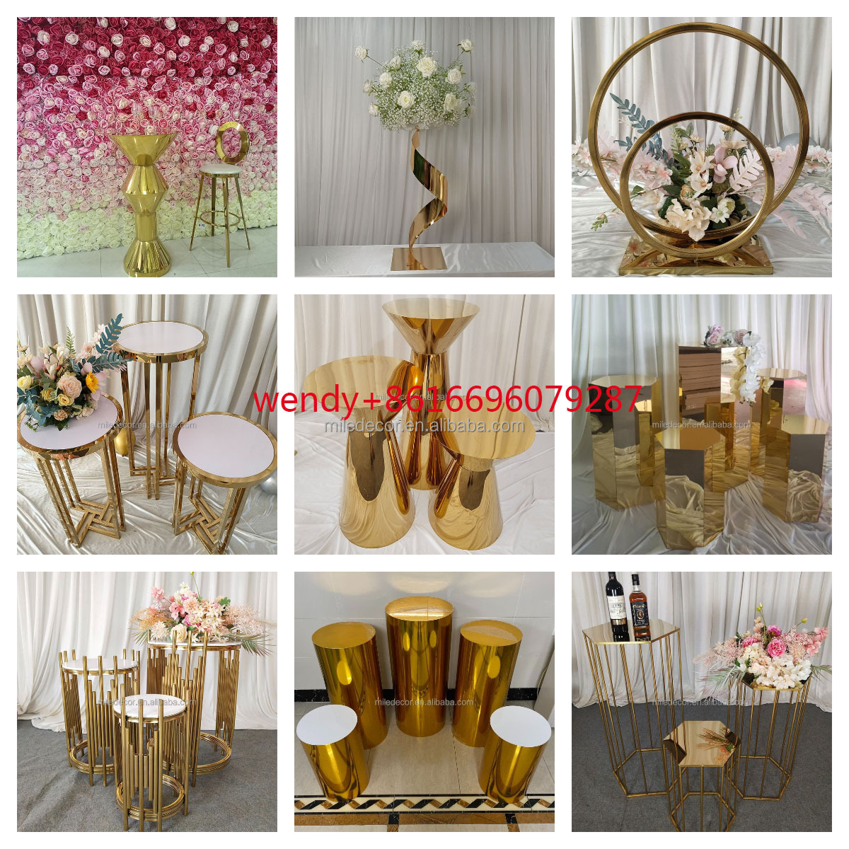 Customized Professional Flower Display Stand Wedding Centerpiece  Transparent Flower Stand With Good Price