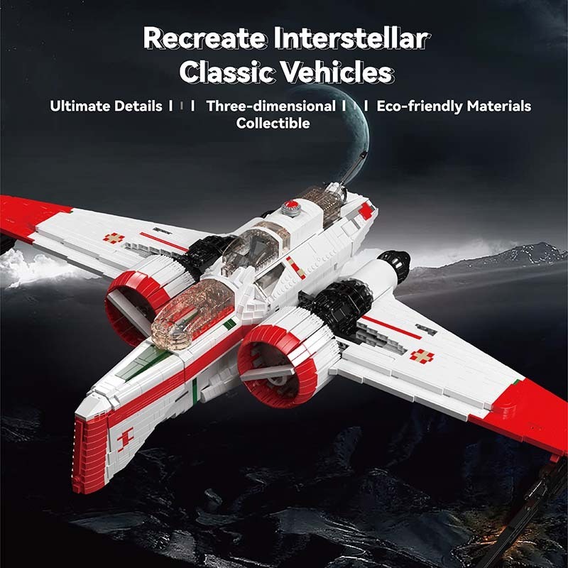 Mould King 21044 Star Series Republic Gunboat interstellar LAAT-I Air Plane War Assembly Model Set MOC Building Block