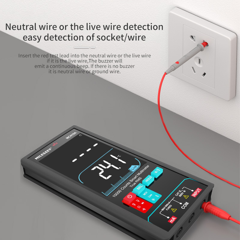 MILESEEY 9999 Counts Multimeter True RMS AC DC NCV Multimentro Digital MC619 Professional Digital Multimeter