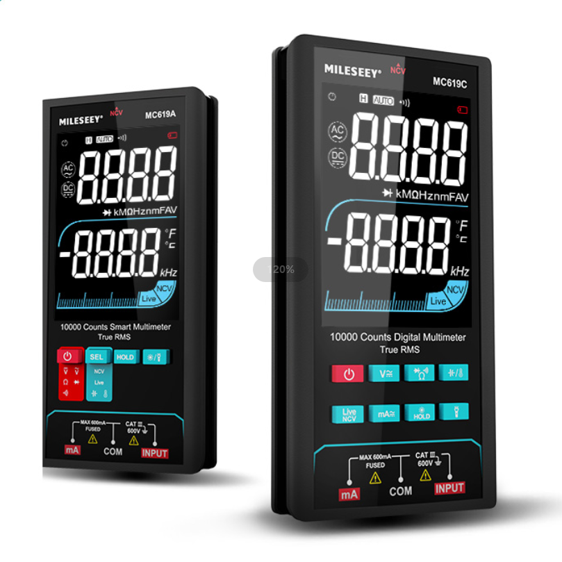 MILESEEY 9999 Counts Multimeter True RMS AC DC NCV Multimentro Digital MC619 Professional Digital Multimeter