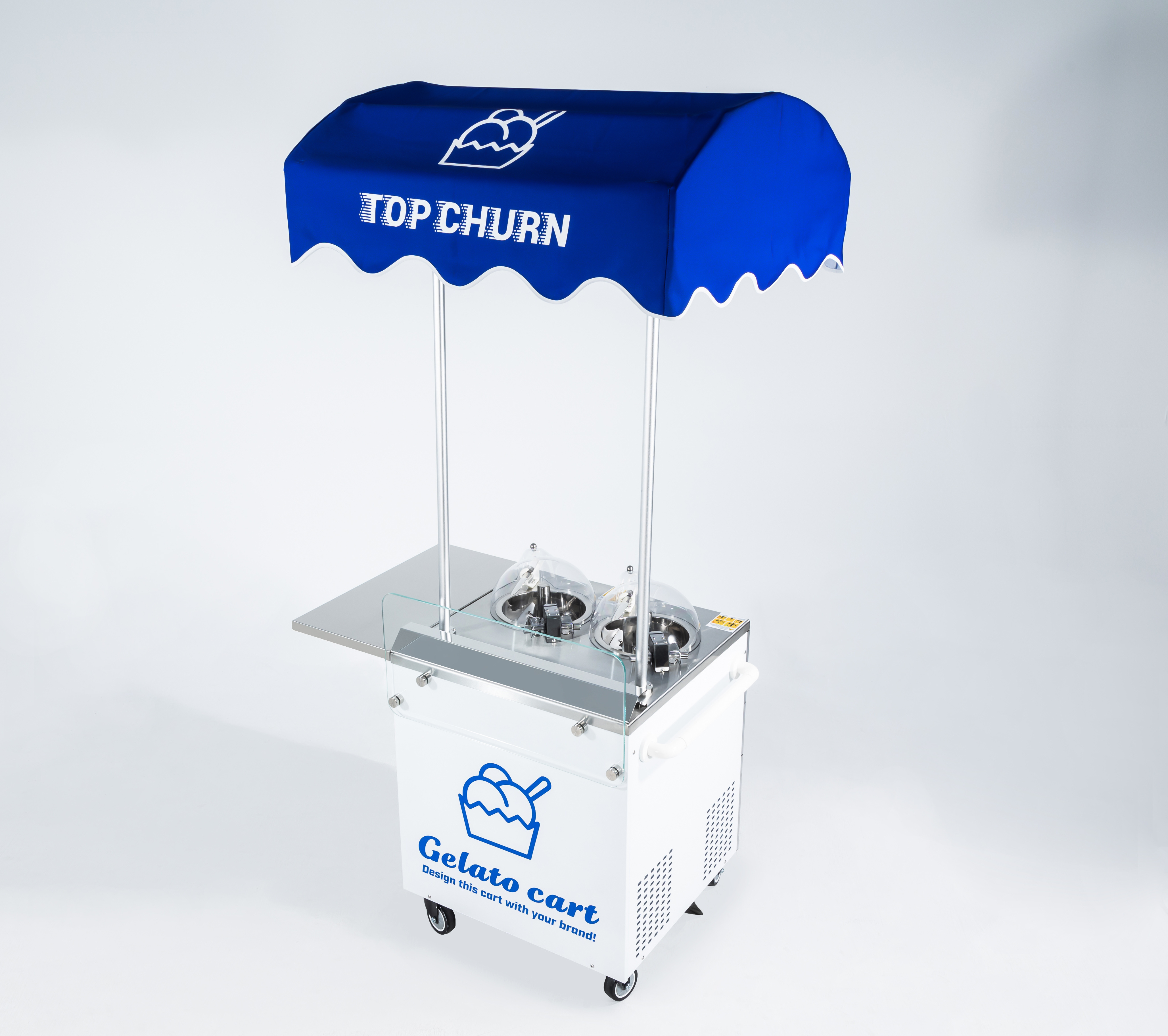 Multifunction all in one ice cream push cart for outdoor NSF certified Miles gelato ice cream machine ice cream vending machine