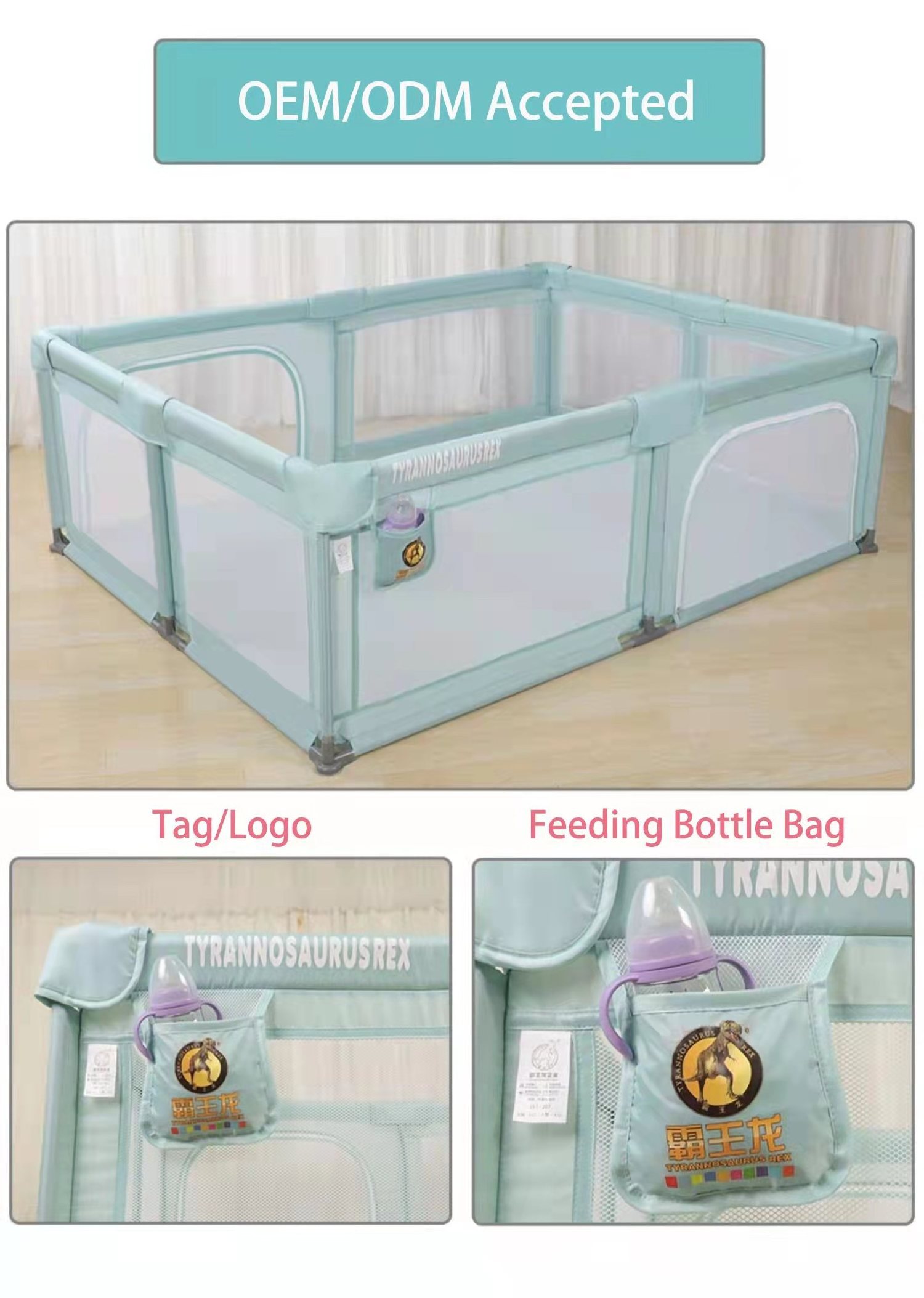 Best-Selling Oxford Cloth Adult Baby Play Pen Square Playpen Square Playpens