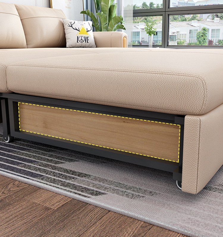 High Quality Rebound Sponge 3 2 1 Seater Metal Frame Foldable Apartment Furniture Storage Sofa Cum Bed Modern Folding Sofa Bed