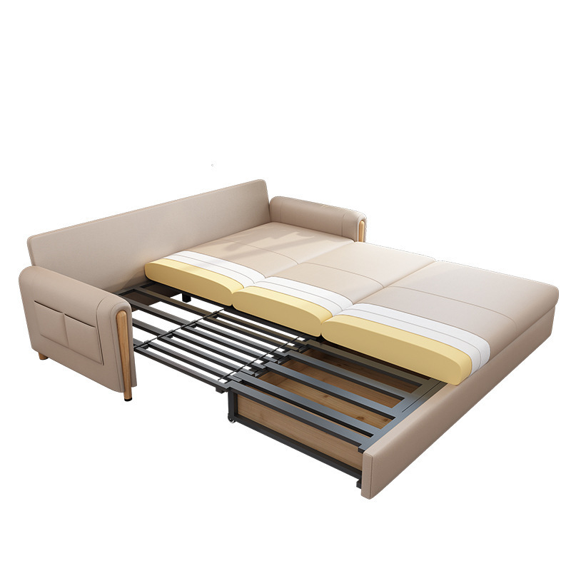 High Quality Rebound Sponge 3 2 1 Seater Metal Frame Foldable Apartment Furniture Storage Sofa Cum Bed Modern Folding Sofa Bed