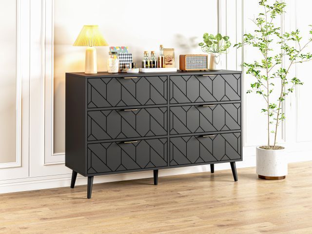 Drawers Bedroom Dresser Furniture Drawer modern 6 drawer storage organizer box dress for Living room