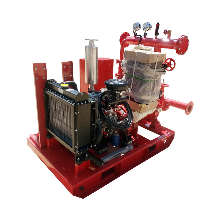 High pressure horizontal diesel engine fire fighting water pump