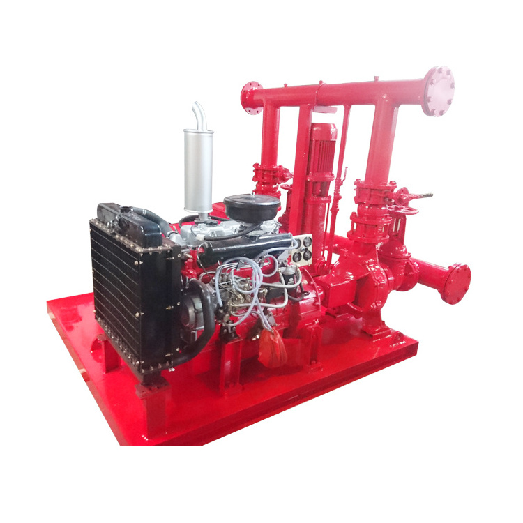 High pressure horizontal diesel engine fire fighting water pump