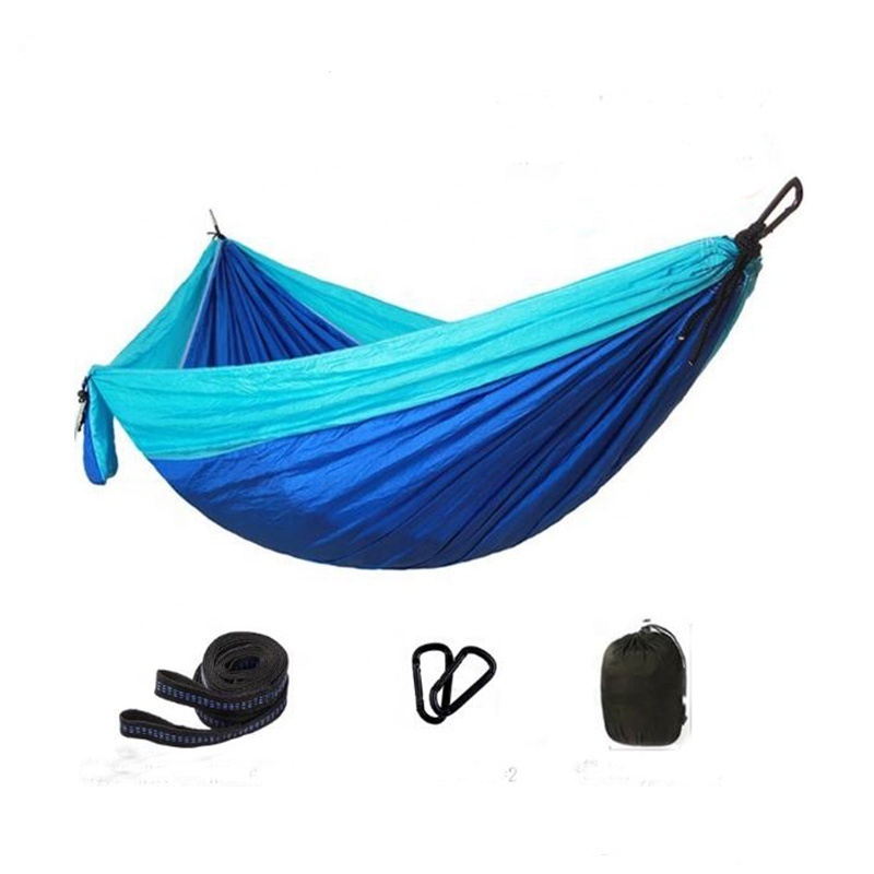 Custom Outdoor Parachute Camping Portable Hammock Lightweight Double Camping Accessories Hammock for Outdoor