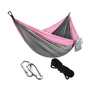 Custom Outdoor Parachute Camping Portable Hammock Lightweight Double Camping Accessories Hammock for Outdoor