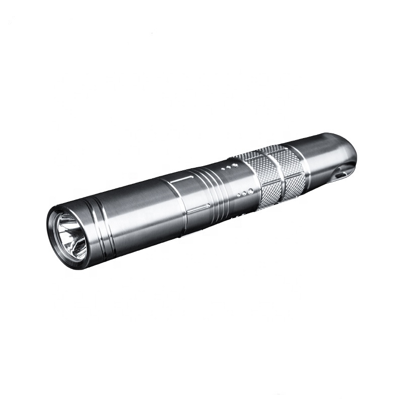 Titanium flashlight powerful waterproof 900 lumens rechargeable led torch flash light