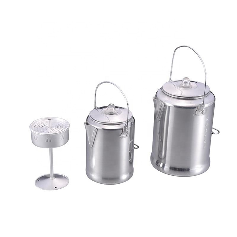 Stainless Steel 9 Cups Camping Coffee Pot Coffee Percolators For Campfire Or Stove Top Coffee Making