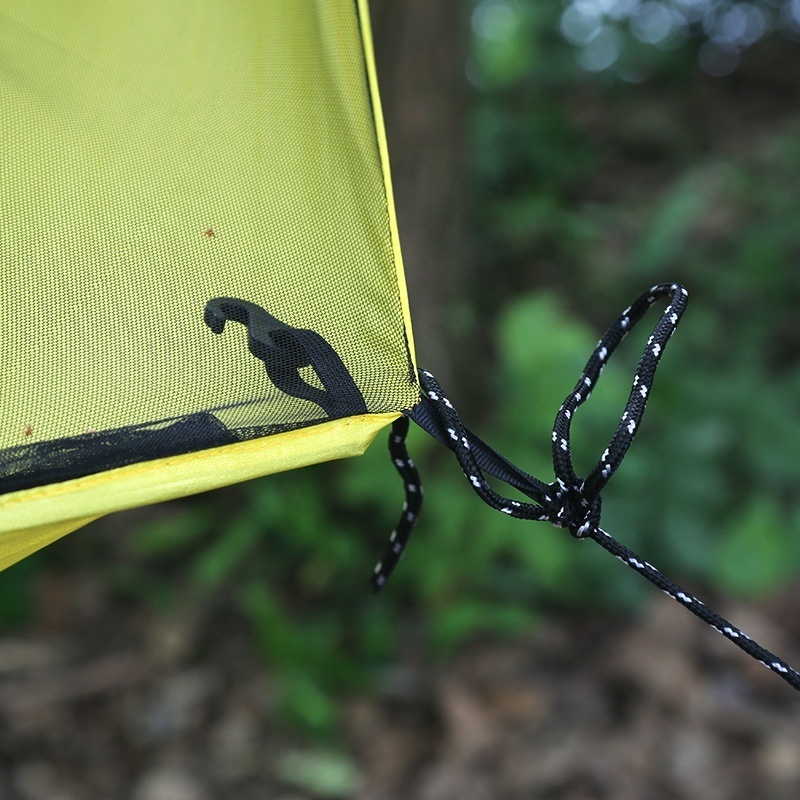 Custom logo hiking gear ultralight foldable parachute nylon outdoor portable camping hammock with mosquito net hammock swing