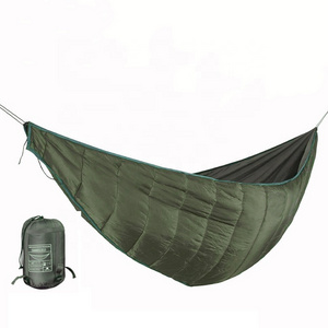 Custom Portable 190T Pongee Ultralight Hammock Underquilt Winter Camping Hammock Quilt for Hiking Backpacking Travel