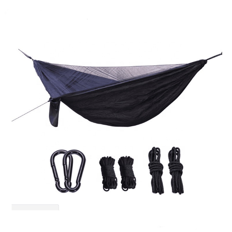 Nylon Jungle Outdoor Portable Camping Hammock With Mosquito Net And Rain Fly Tarp /Mosquito Net Tent Tree Straps