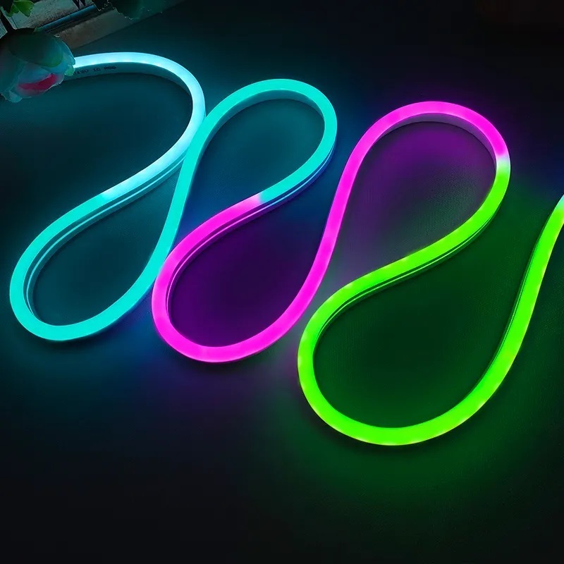 Copper Body RGB Neon Lamp 120led Ip67 Flex 12V LED Neon Light Wholesale Flexible Smd2835 Outdoor Decoration Strip Lighting