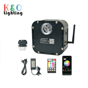 DMX LED Illuminator 50W RGB Full Color Twinkle Fiber Optic LED Light Engine For Ceiling Star Decoration