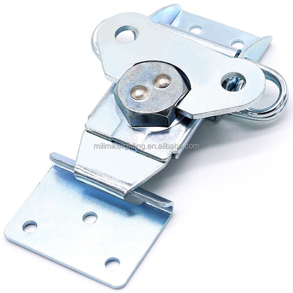 Factory manufacturing steel blue zinc plated crate latch twist latch galvanized iron spring loaded butterfly clamp lock latches