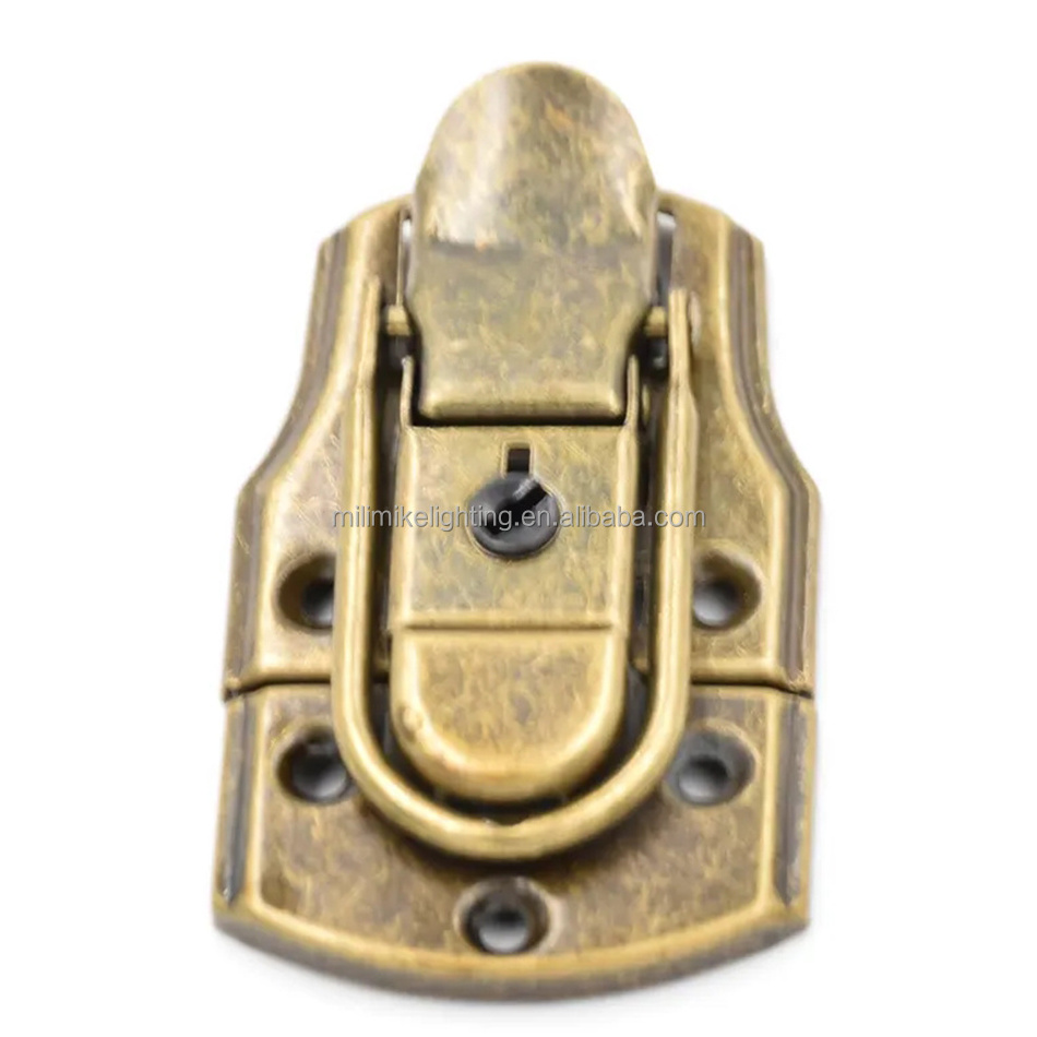 Wooden Box Hardware Vintage Lock Clasps Classical Antique Drawbolt Closure Latch Hasp Metal Case Accessories Flight Case Locks