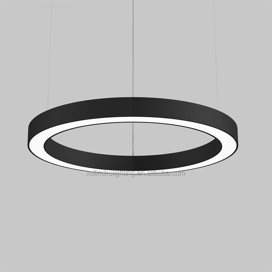 DIY Black Chandelier Dimmable LED Pendant Ring Light Large 30