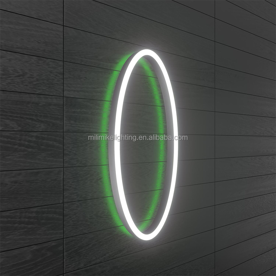 Creative linear profile elliptical ring led Wall Light Surface Mounted Customization for Lobby Villa Hallway Building Lighting