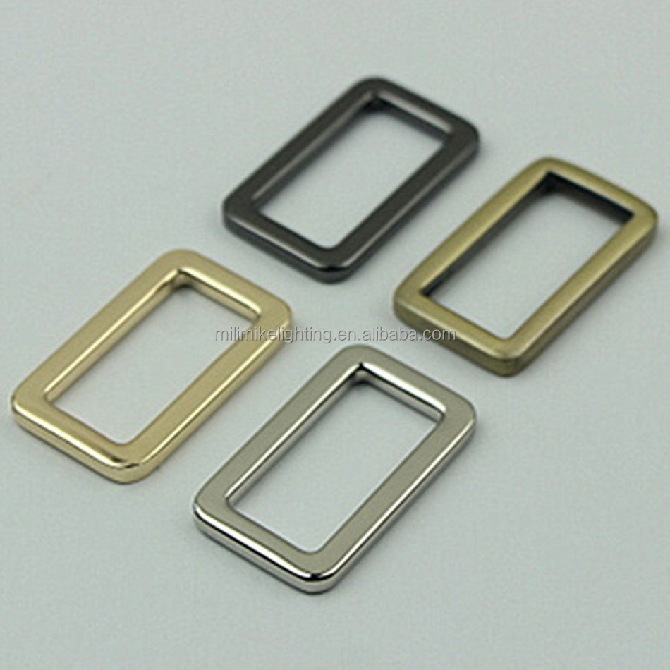 Classic Handbag Accessories Gunmetal Rectangle Bag Loop 25mm Bag Strap Rectangle Ring Zinc Alloy Webbing Buckles for Bag Purse