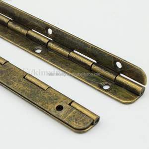 Vintage antique brass 90 degree soft close brass piano hinge 150mm long metal round corner double piano hinge for wooden box