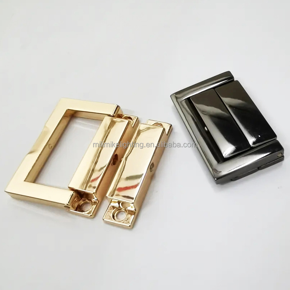 Stylish Black ZInc Alloy Square Drawbolt Closure Latch for Guitar Case Musical Cases Jewelry Box Decorative Lock Drawer Locks