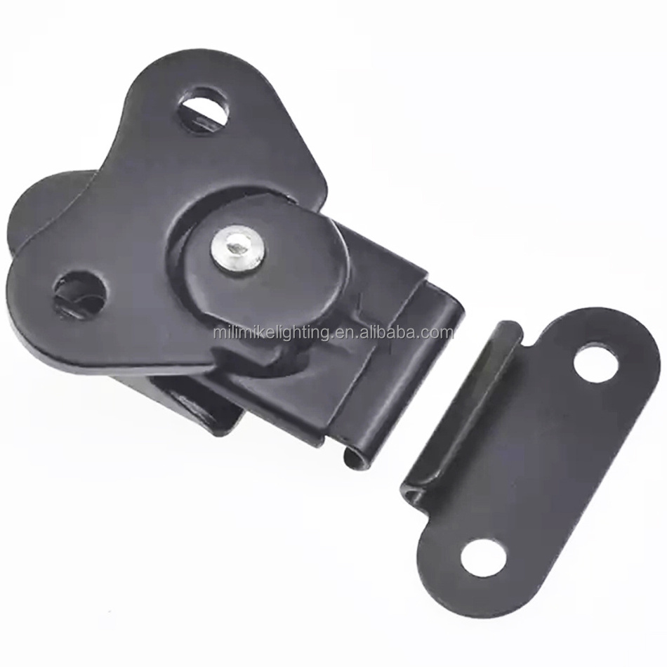 Direct Sale Stock Black Coated Metal Toggle Clip Latch Lock Wooden Box Butterfly Style Rotary Draw Latches Hasp Fastener