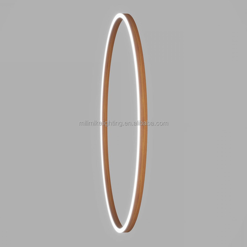 Creative linear profile elliptical ring led Wall Light Surface Mounted Customization for Lobby Villa Hallway Building Lighting