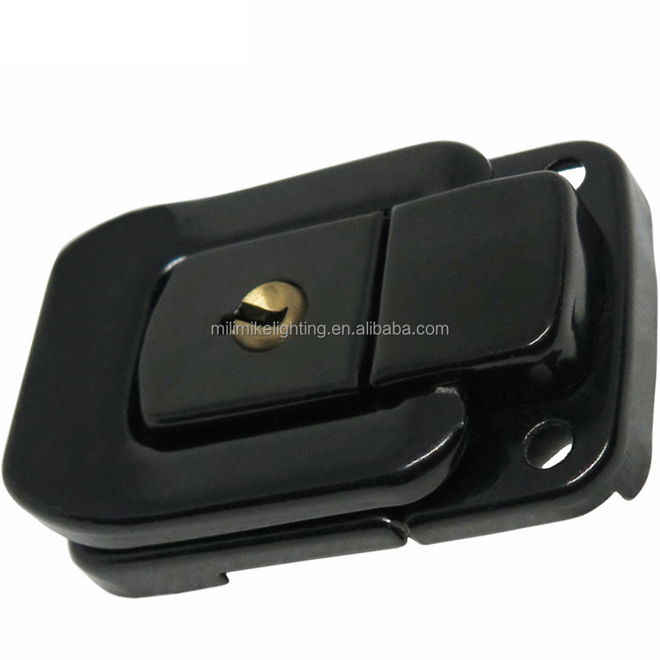 China Factory Black Toggle Case Catch Latch Chest Suitcase Hasp Square Padlocks with Key Bag Box Steel Buckle Clip Clasps